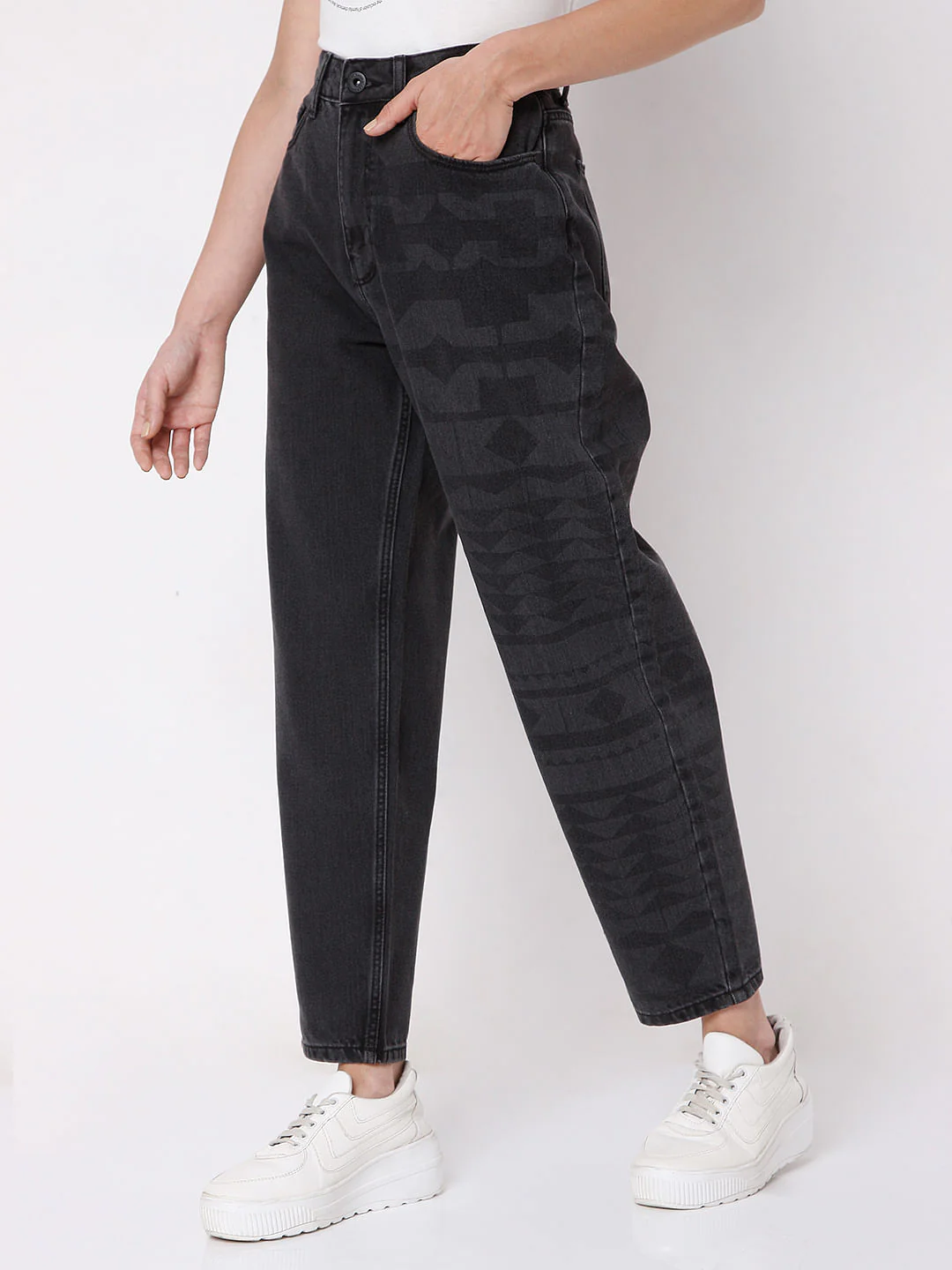 Black Mom Jade Straight Fit Jeans - Image 3