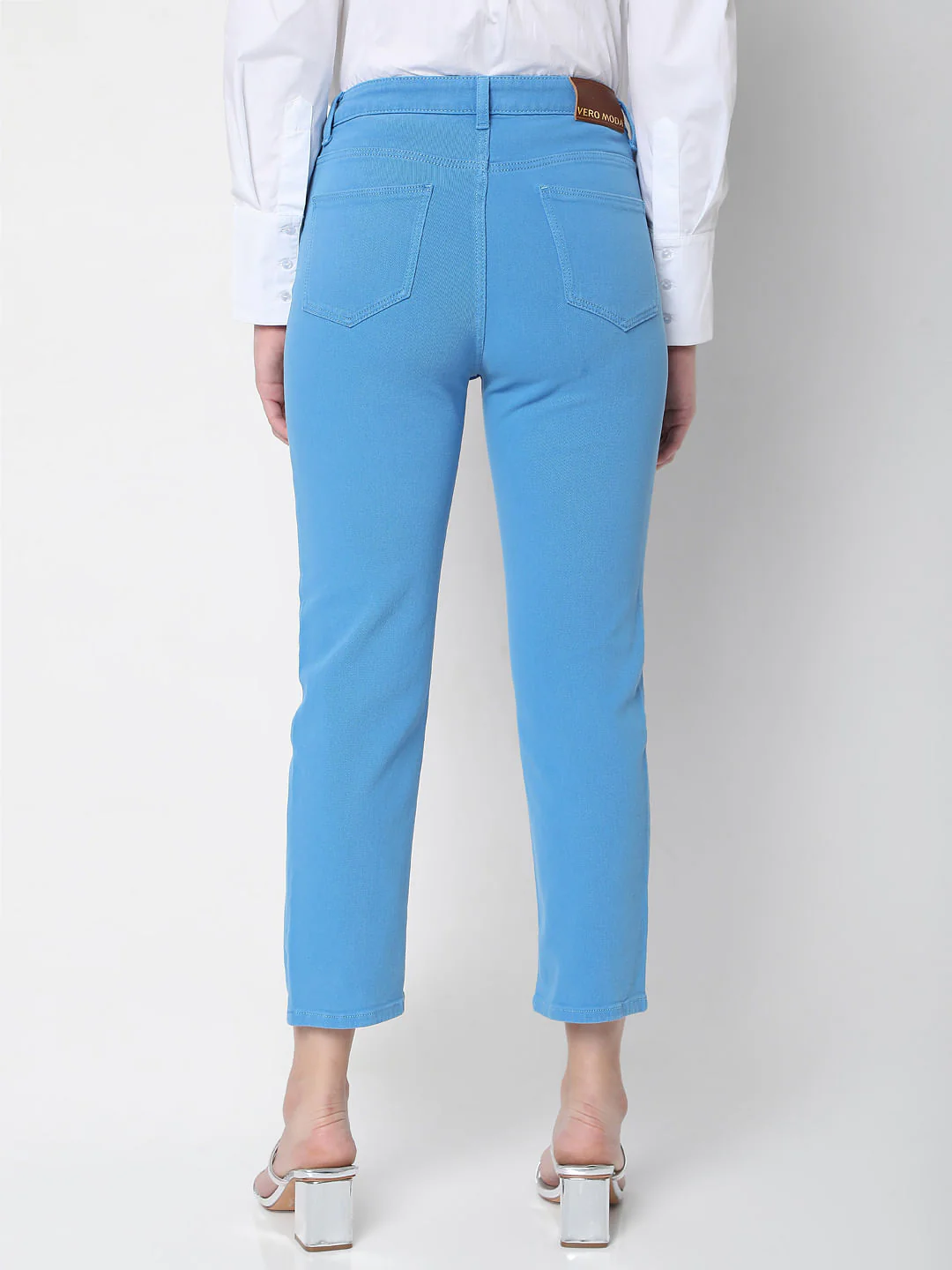 Blue High Waist Jade Straight Fit Jeans - Image 4