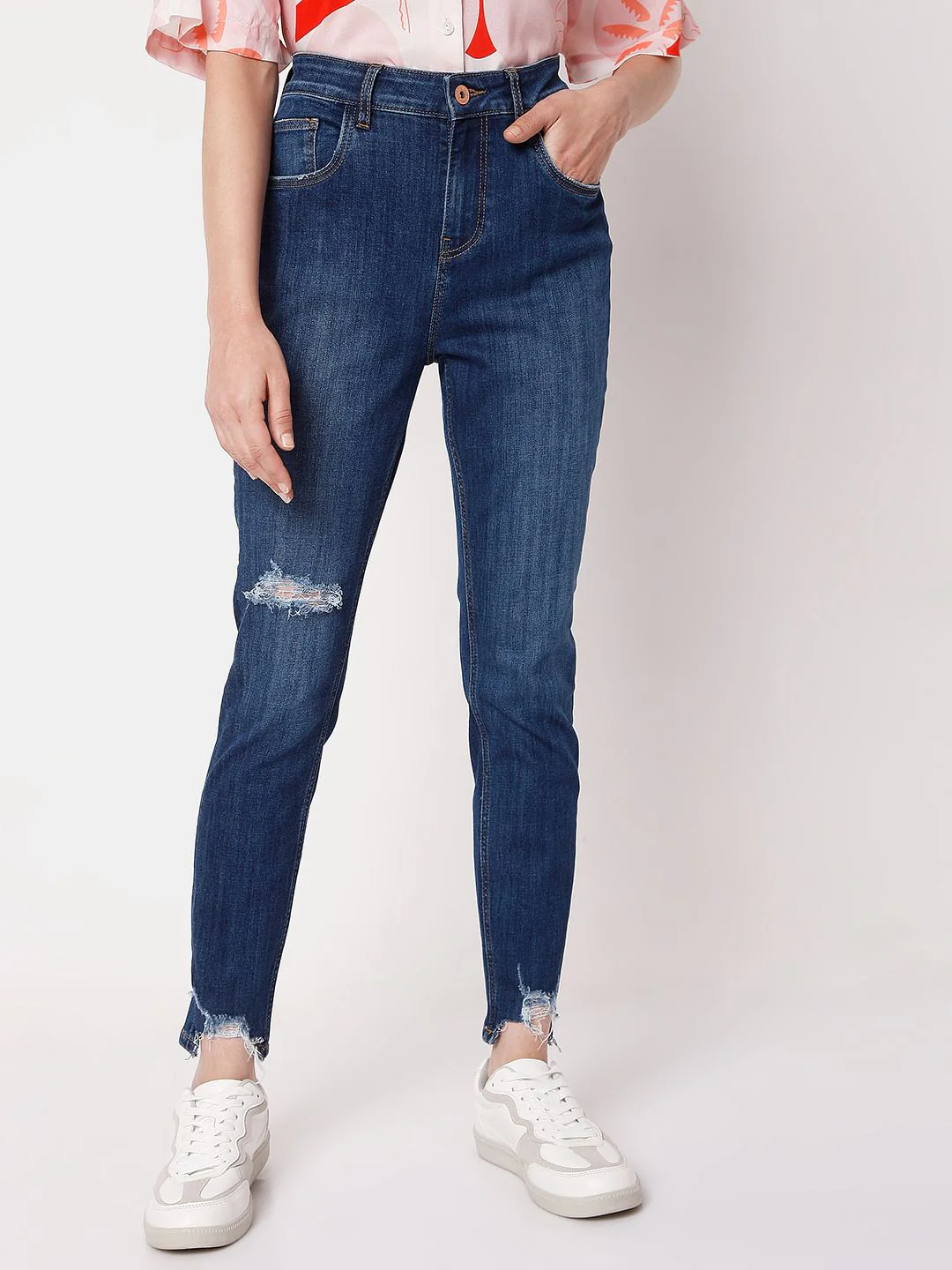 Blue High Rise Wendy Skinny Jeans - Image 2