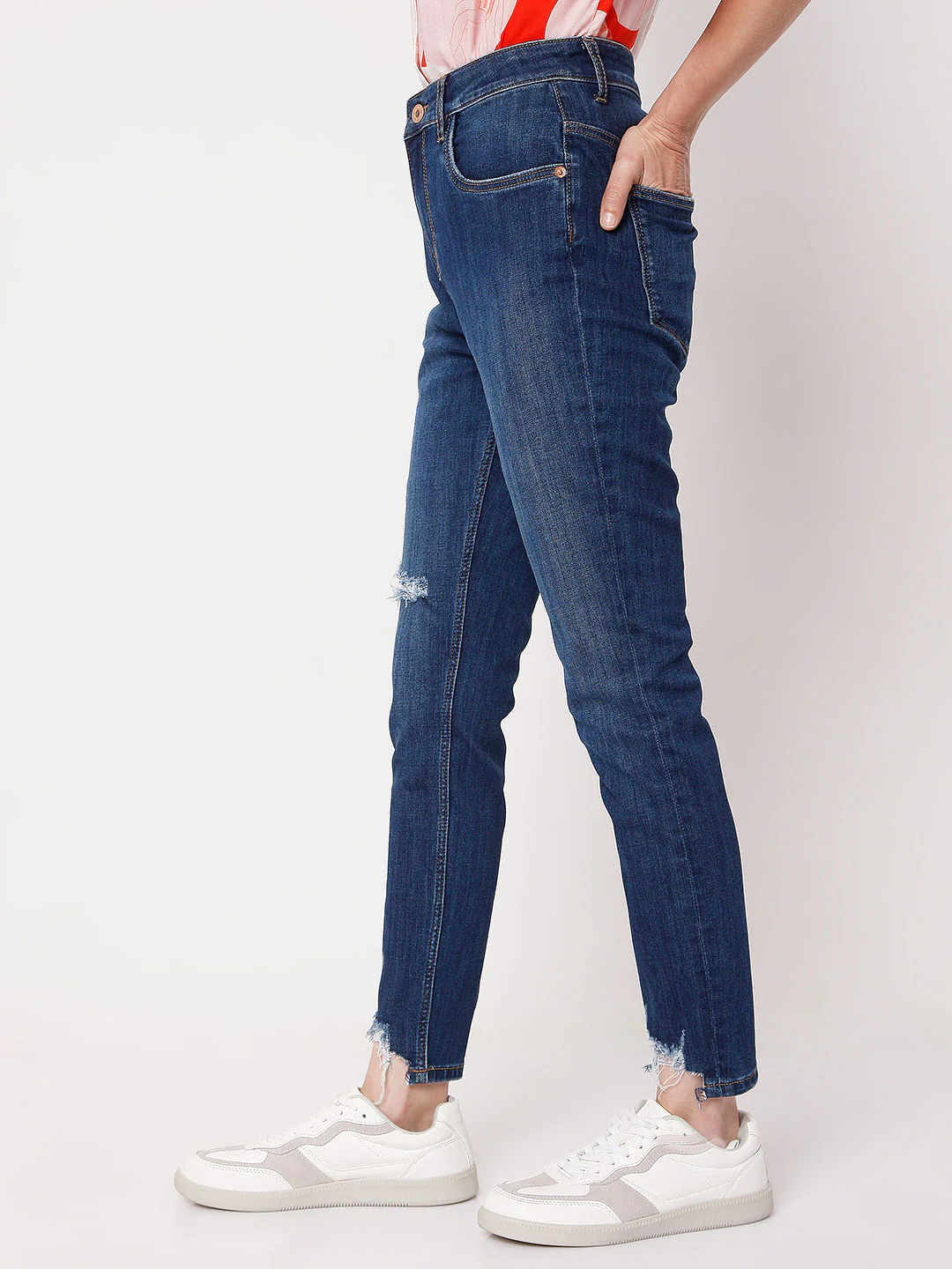 Blue High Rise Wendy Skinny Jeans - Image 3