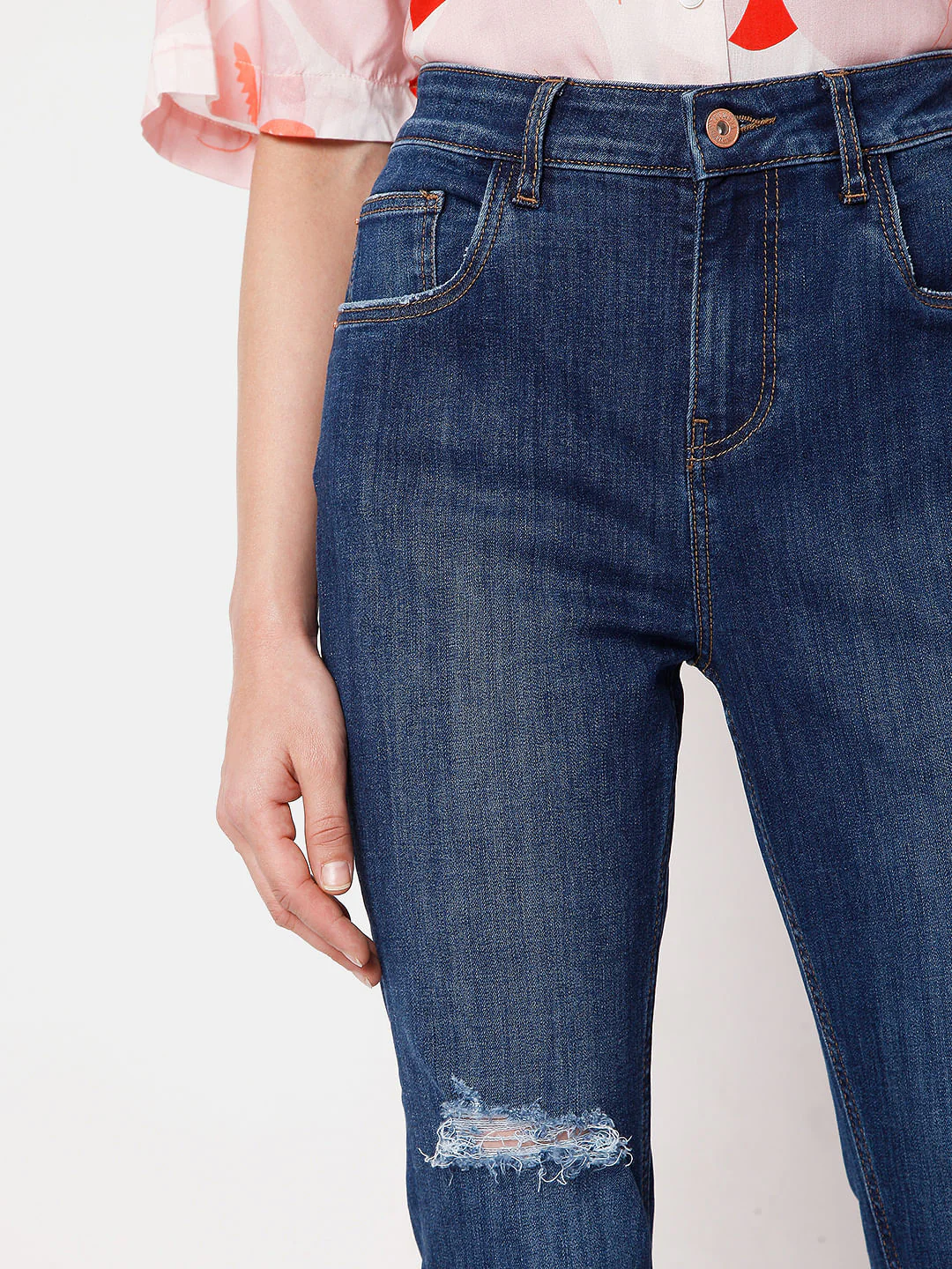 Blue High Rise Wendy Skinny Jeans - Image 5