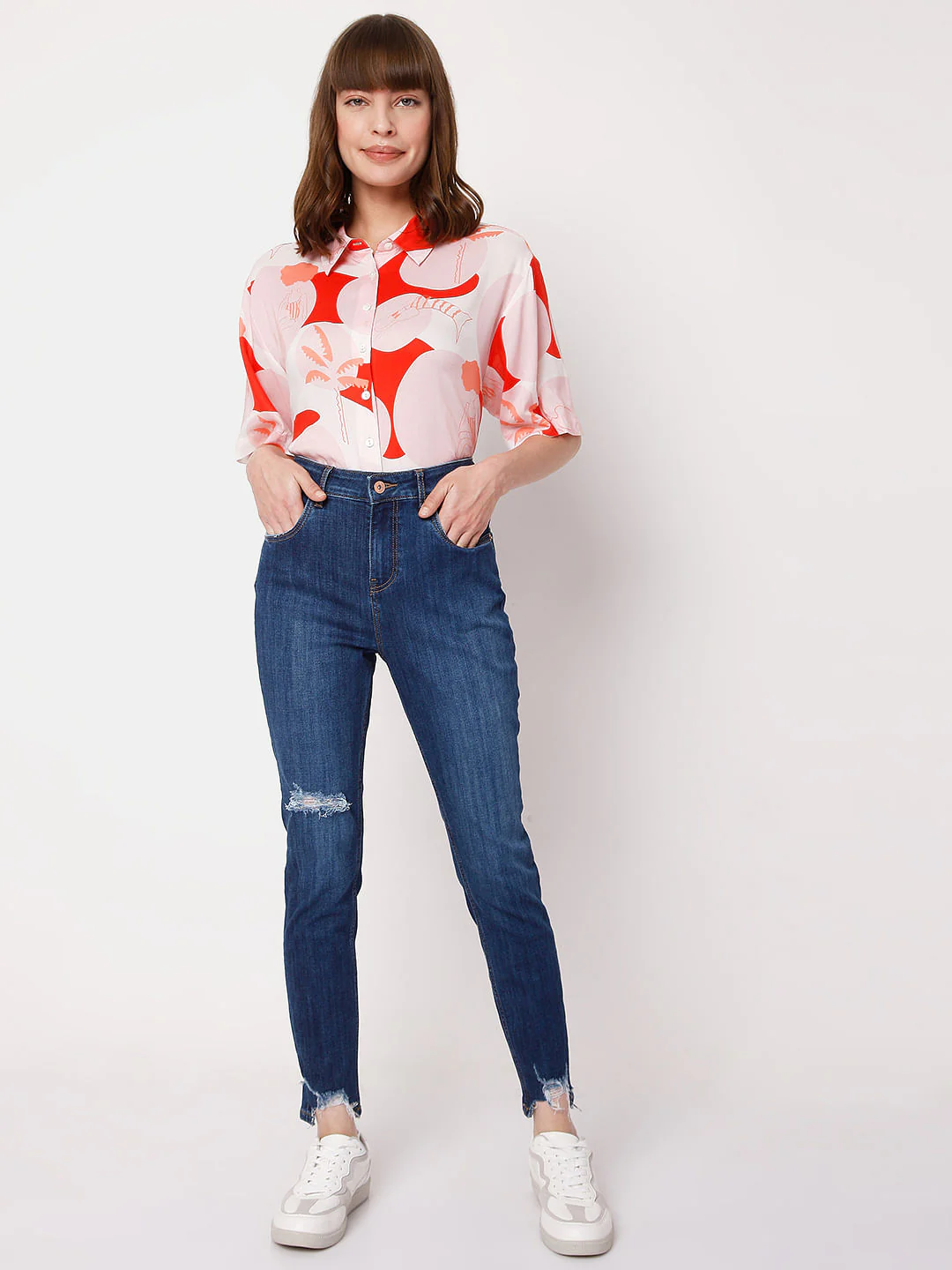 Blue High Rise Wendy Skinny Jeans - Image 6