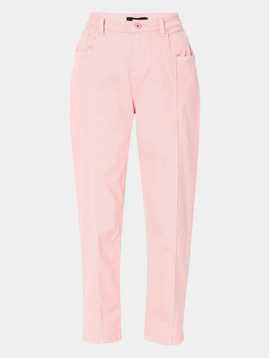 Pink High Waist Jade Straight Fit Jeans - Image 7