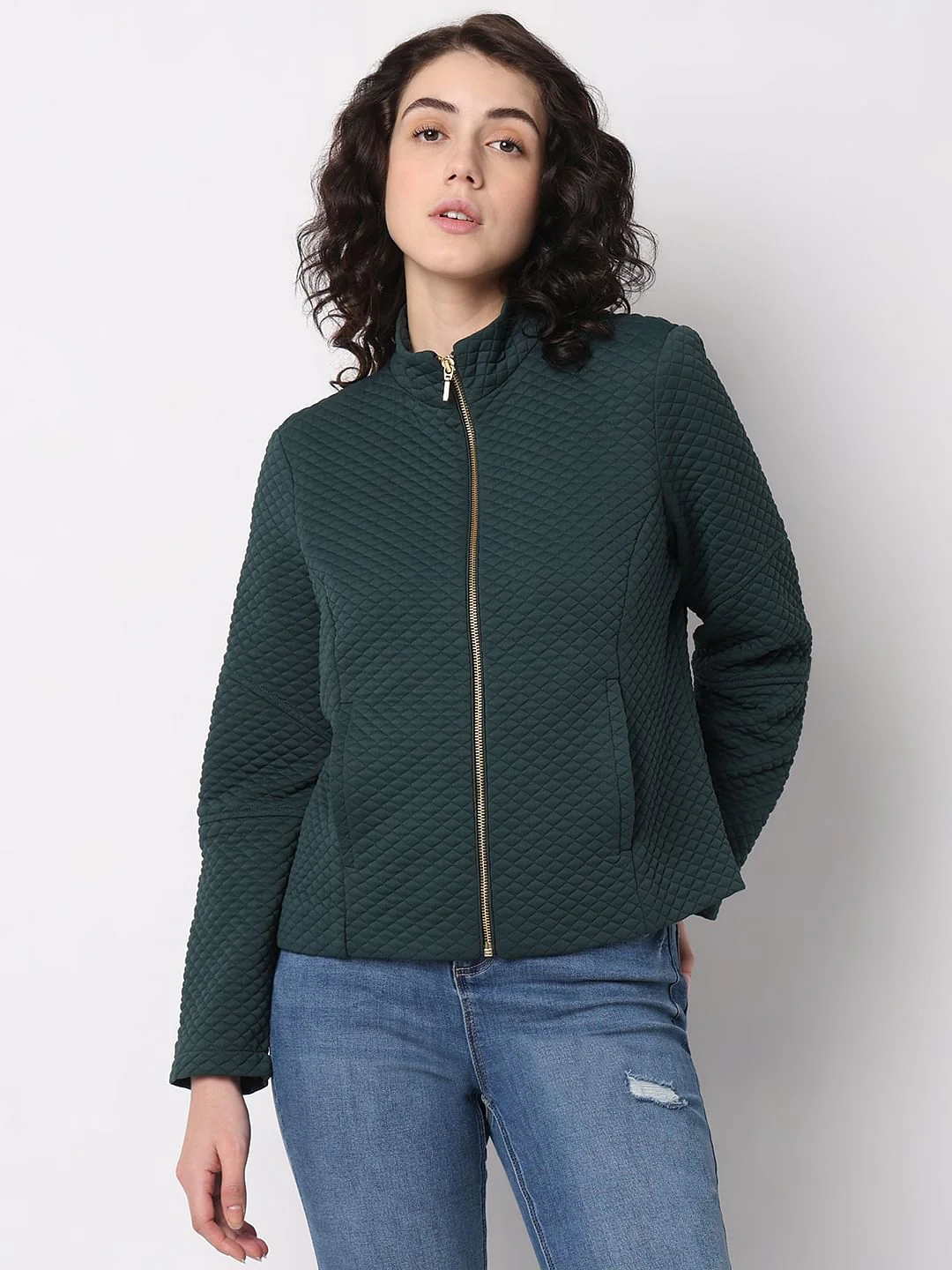 Green Quilted Winter Jacket - Image 2