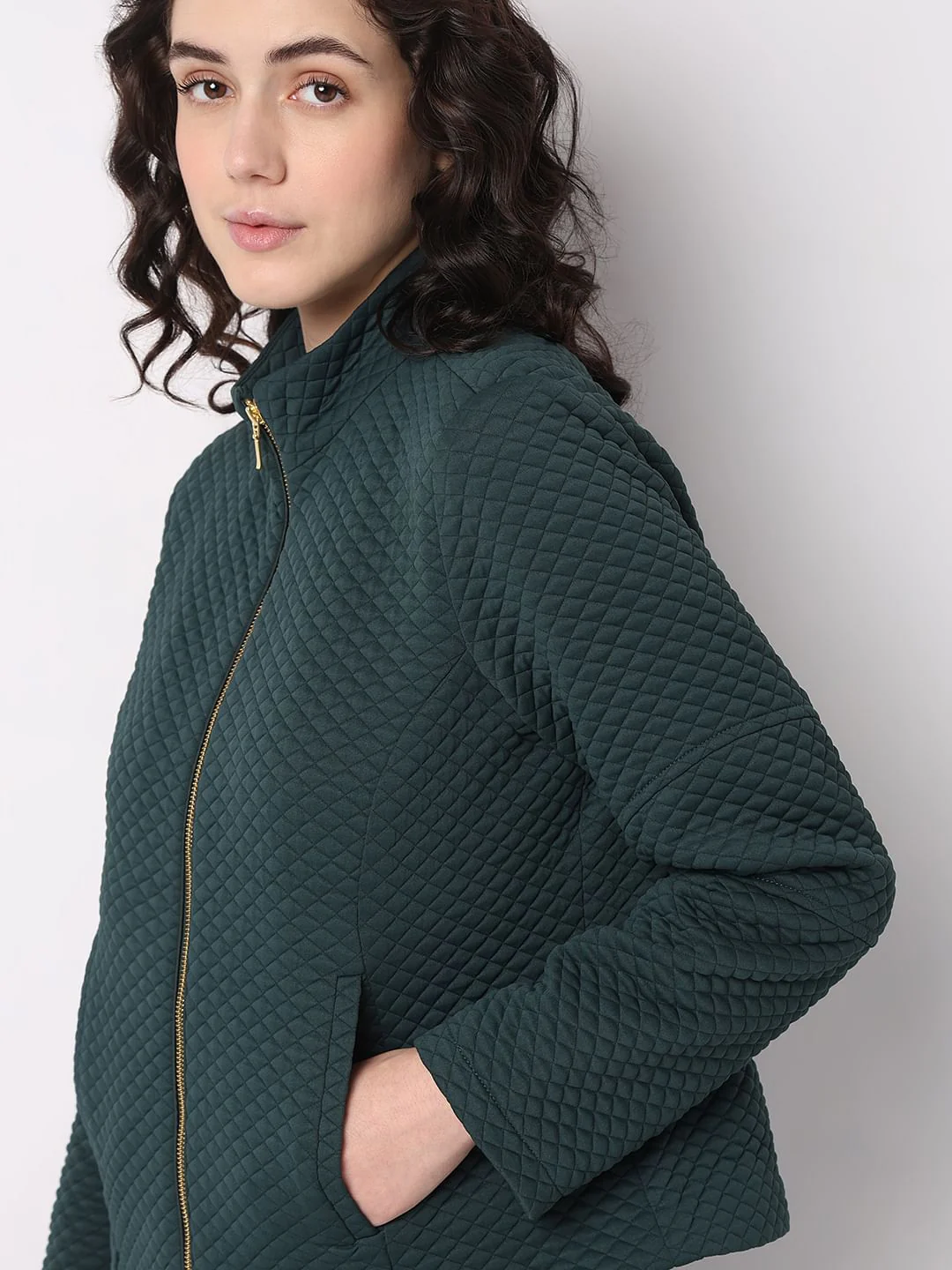 Green Quilted Winter Jacket - Image 6