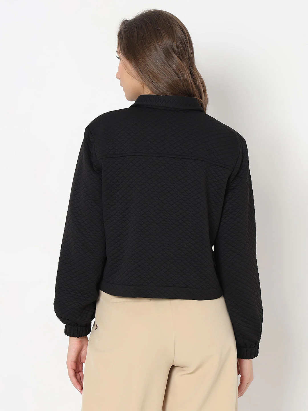 Black Quilted Jacket - Image 4