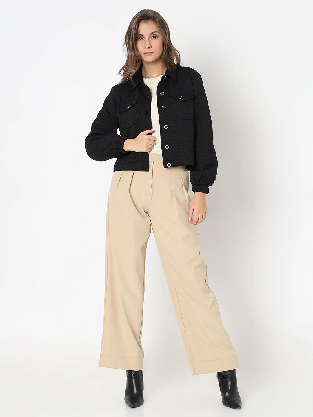 Black Quilted Jacket - Image 5