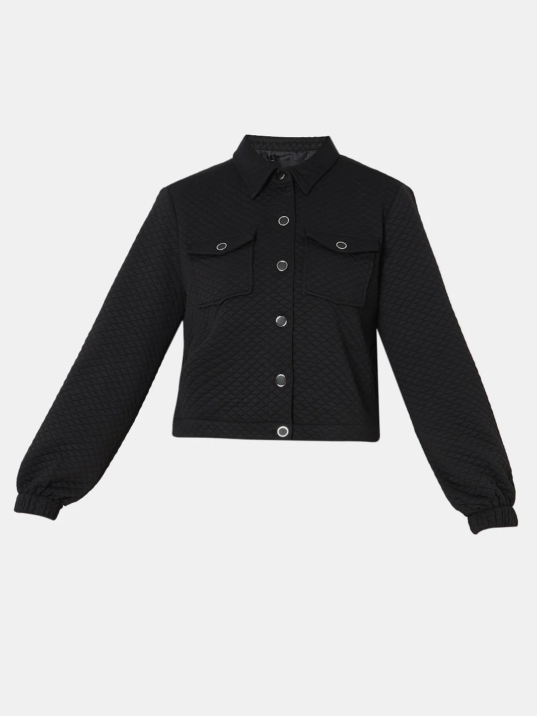 Black Quilted Jacket - Image 7