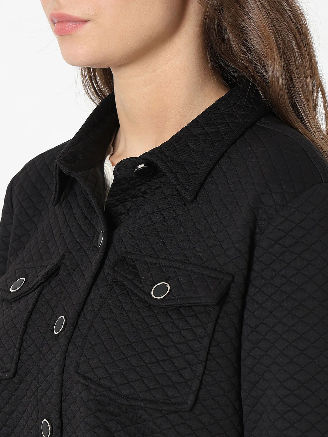 Black Quilted Jacket - Image 8