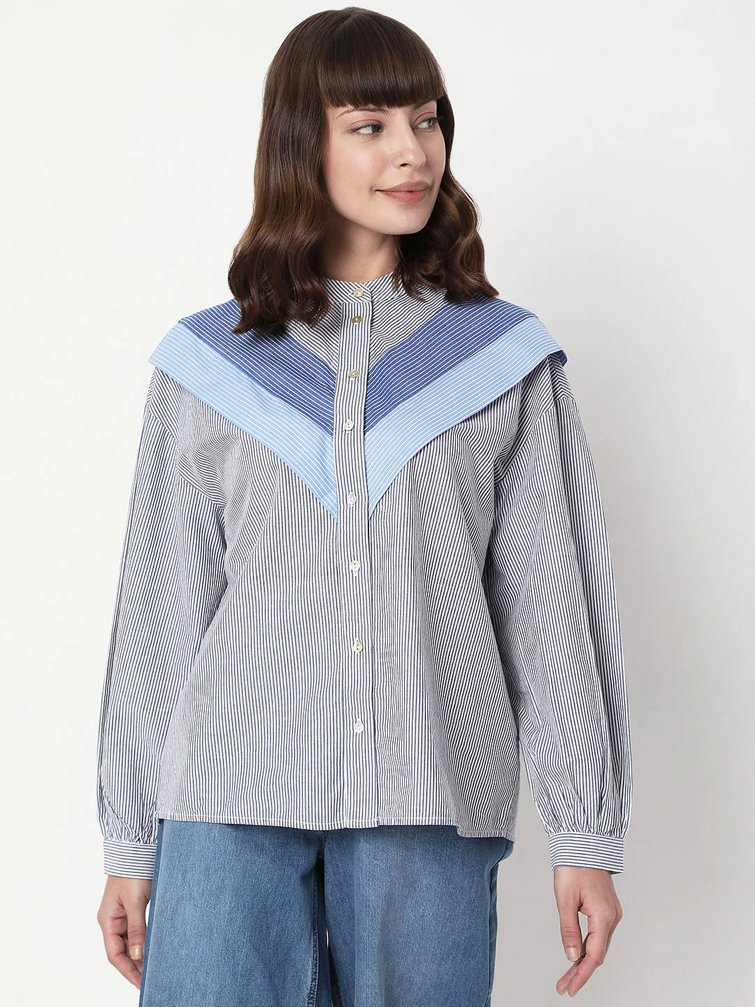Black Vertical Stripe Shirt - Image 2