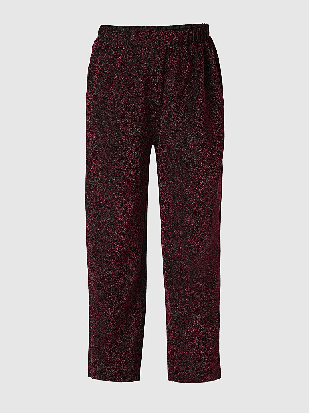 Maroon Shimmer Co-Ord Set Pants - Image 6