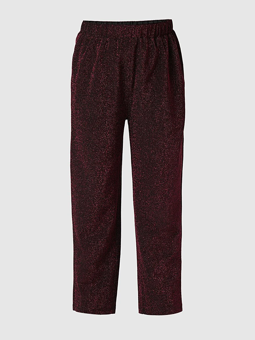 Maroon Shimmer Co-Ord Set Pants - Image 7