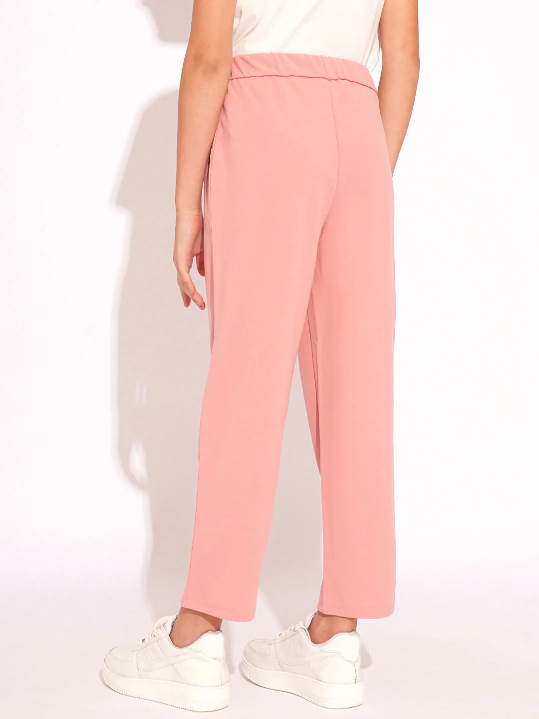 Girls Blush Pink Pintuck Pants - Image 3