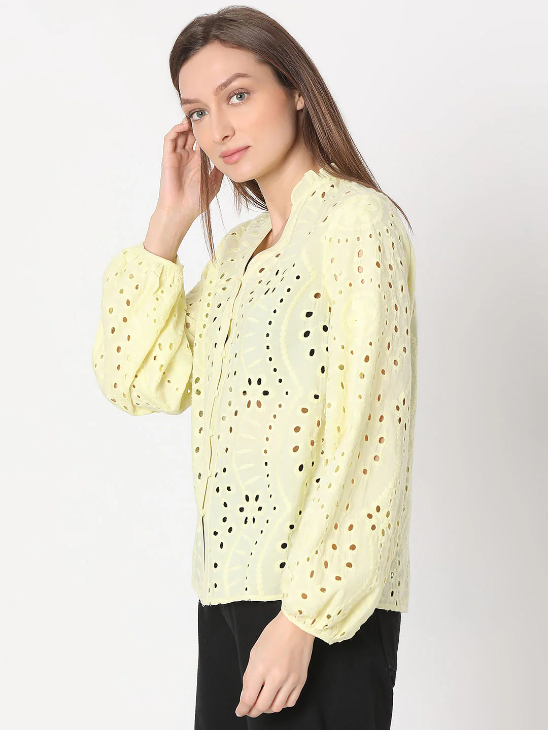 Yellow Schiffli Top - Image 3