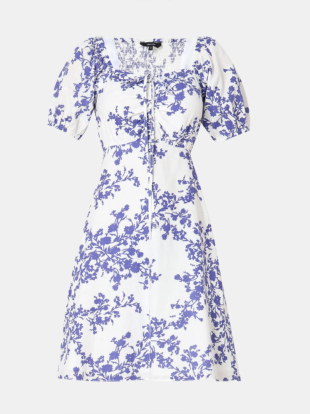 White Floral Fit & Flare Dress - Image 7