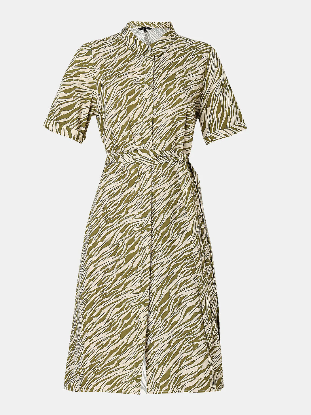 Green Printed Shirt Dress - Image 6
