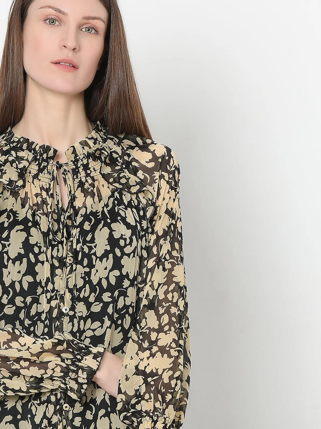 Black Printed Top - Image 6