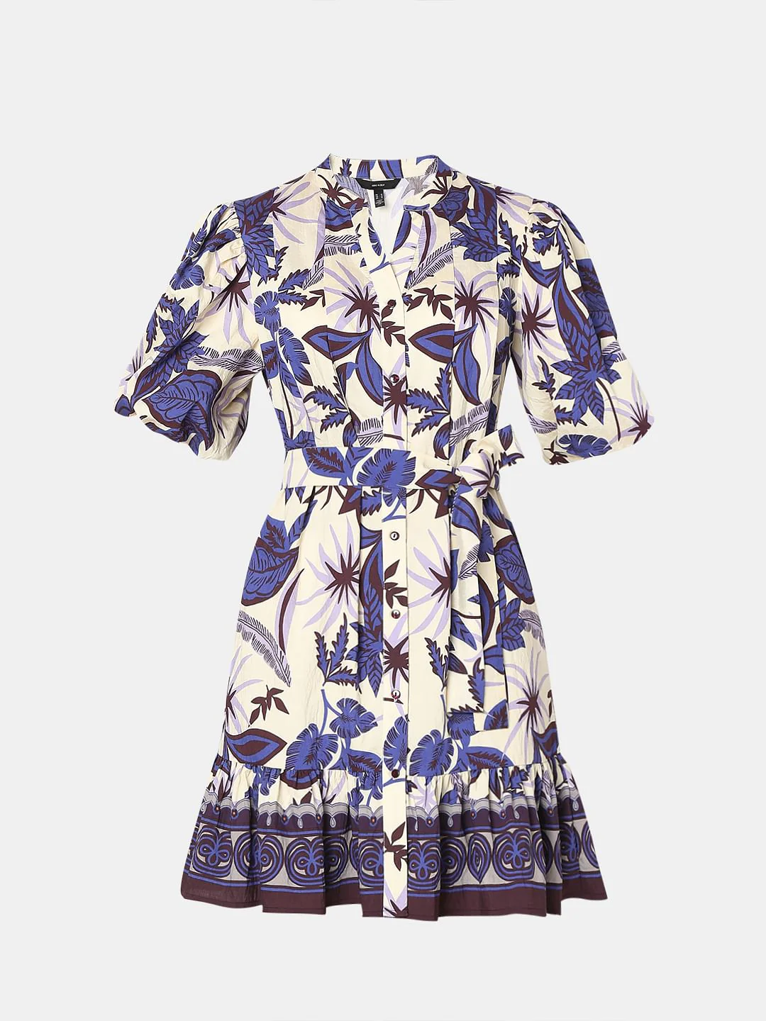 Purple Floral Mini Dress - Image 7