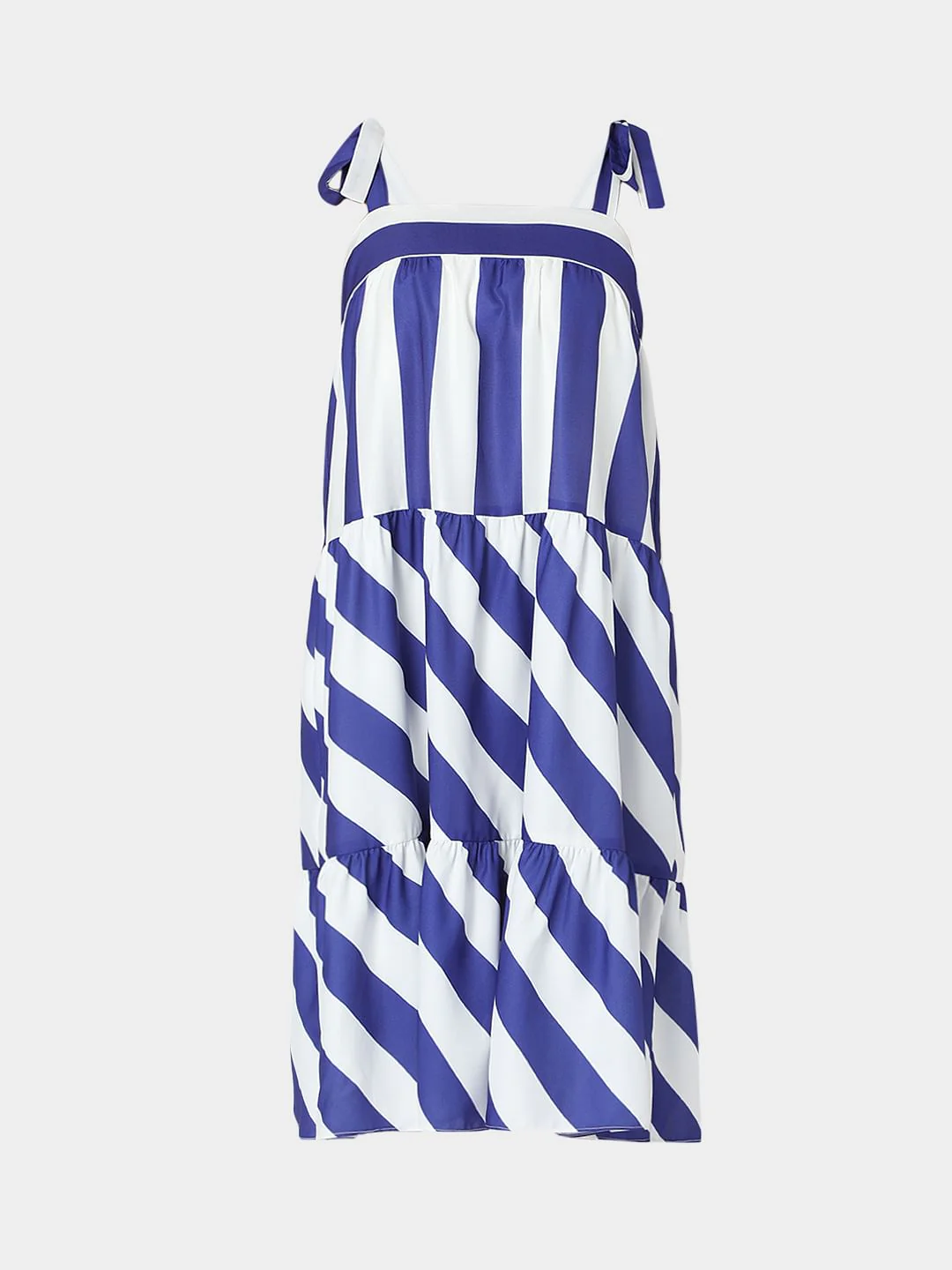 White Striped Shift Dress - Image 6