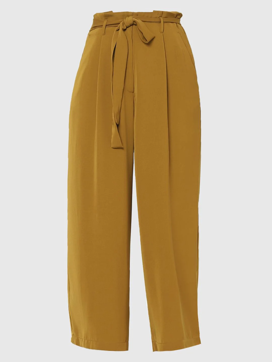 Brown High Rise Wide Leg Pants - Image 6