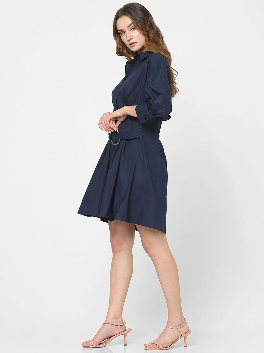 Navy Blue Mini Dress - Image 3