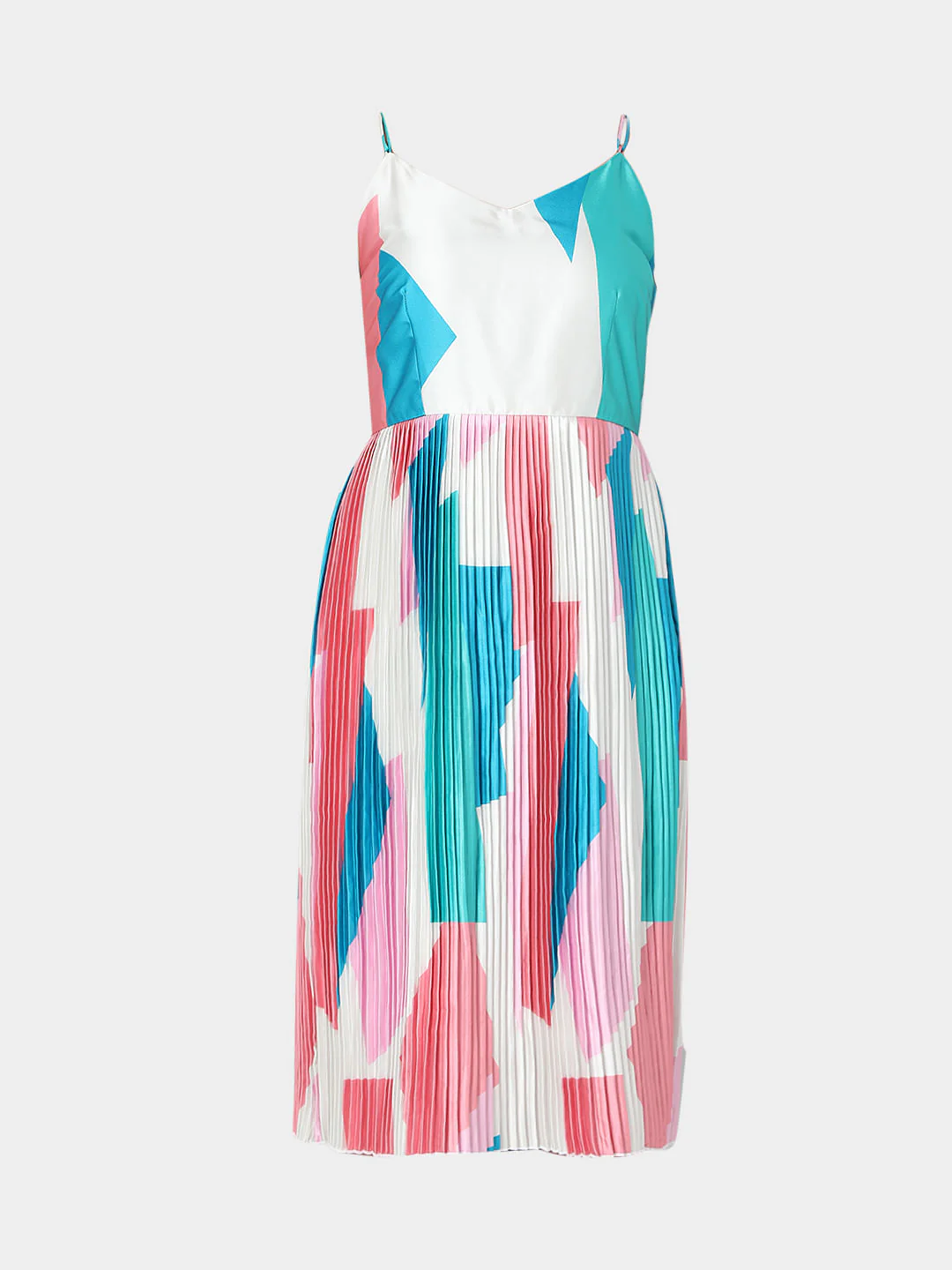 White Pleated Midi Dress - Image 6