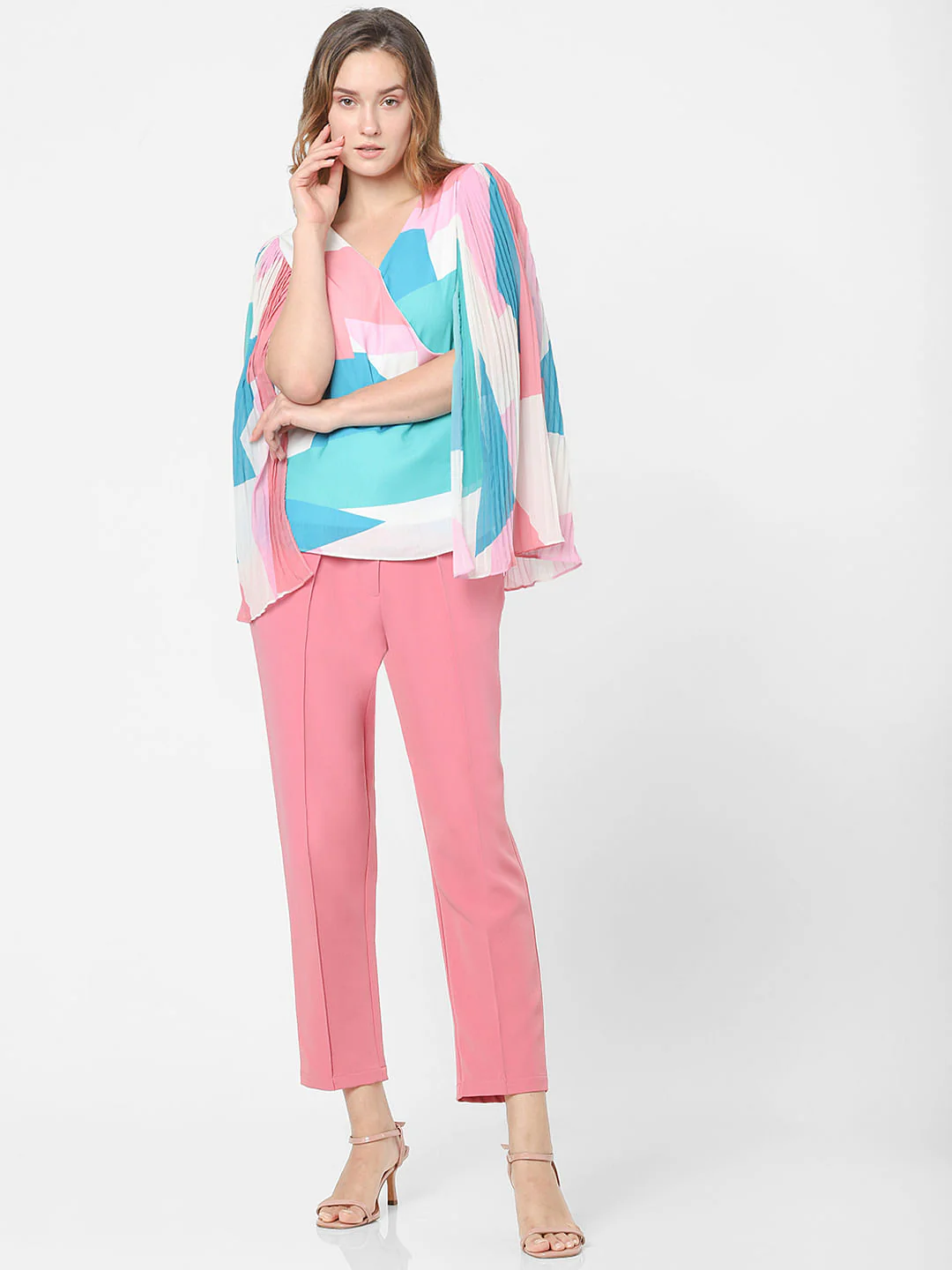 White Abstract Print Top - Image 5