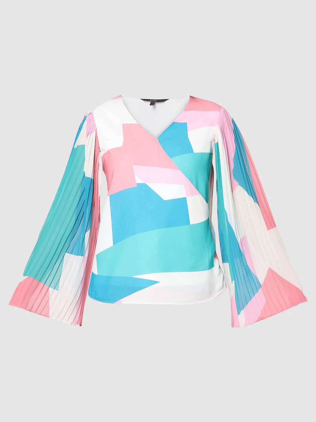 White Abstract Print Top - Image 7