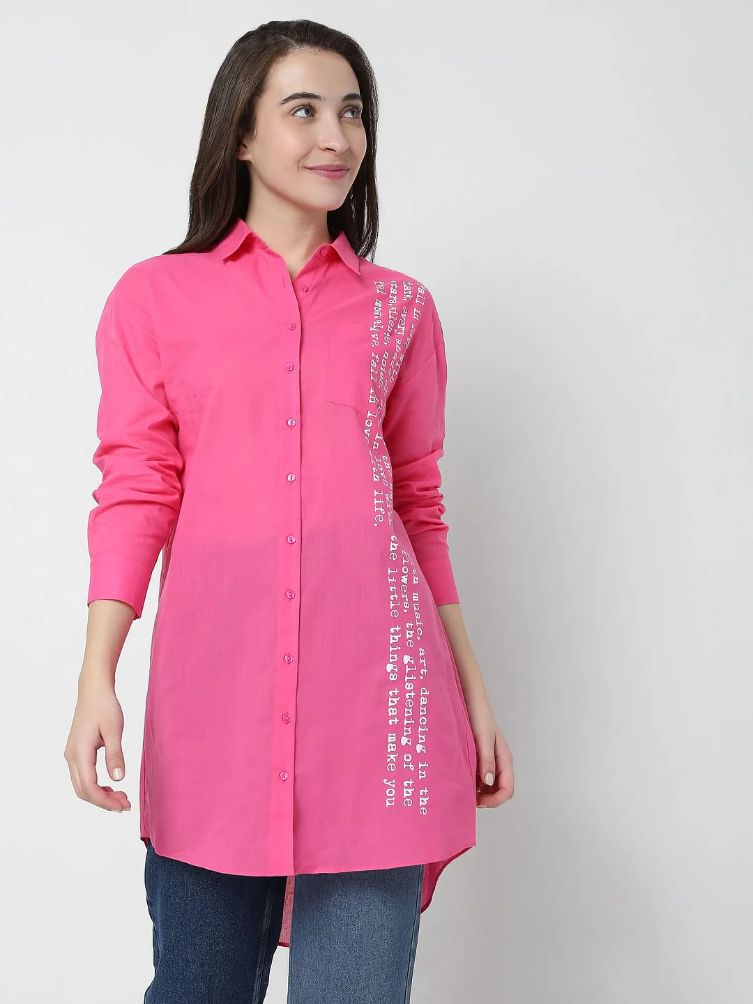 Pink High-Low Shirt - Image 2