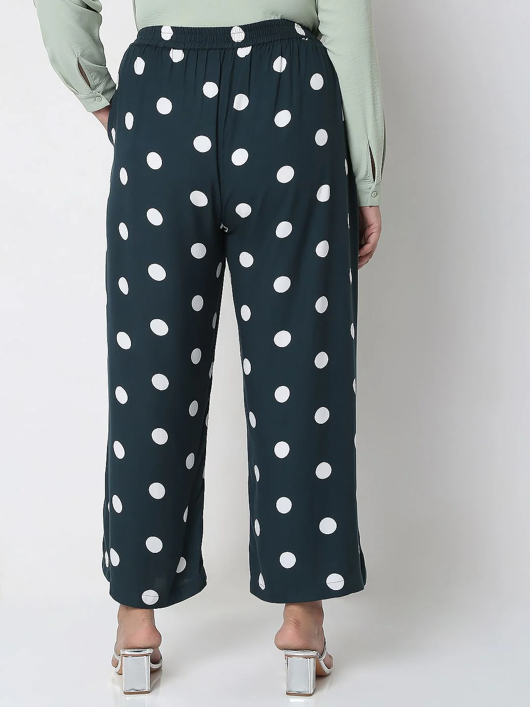 Curve Blue Polka Dot Pants - Image 4