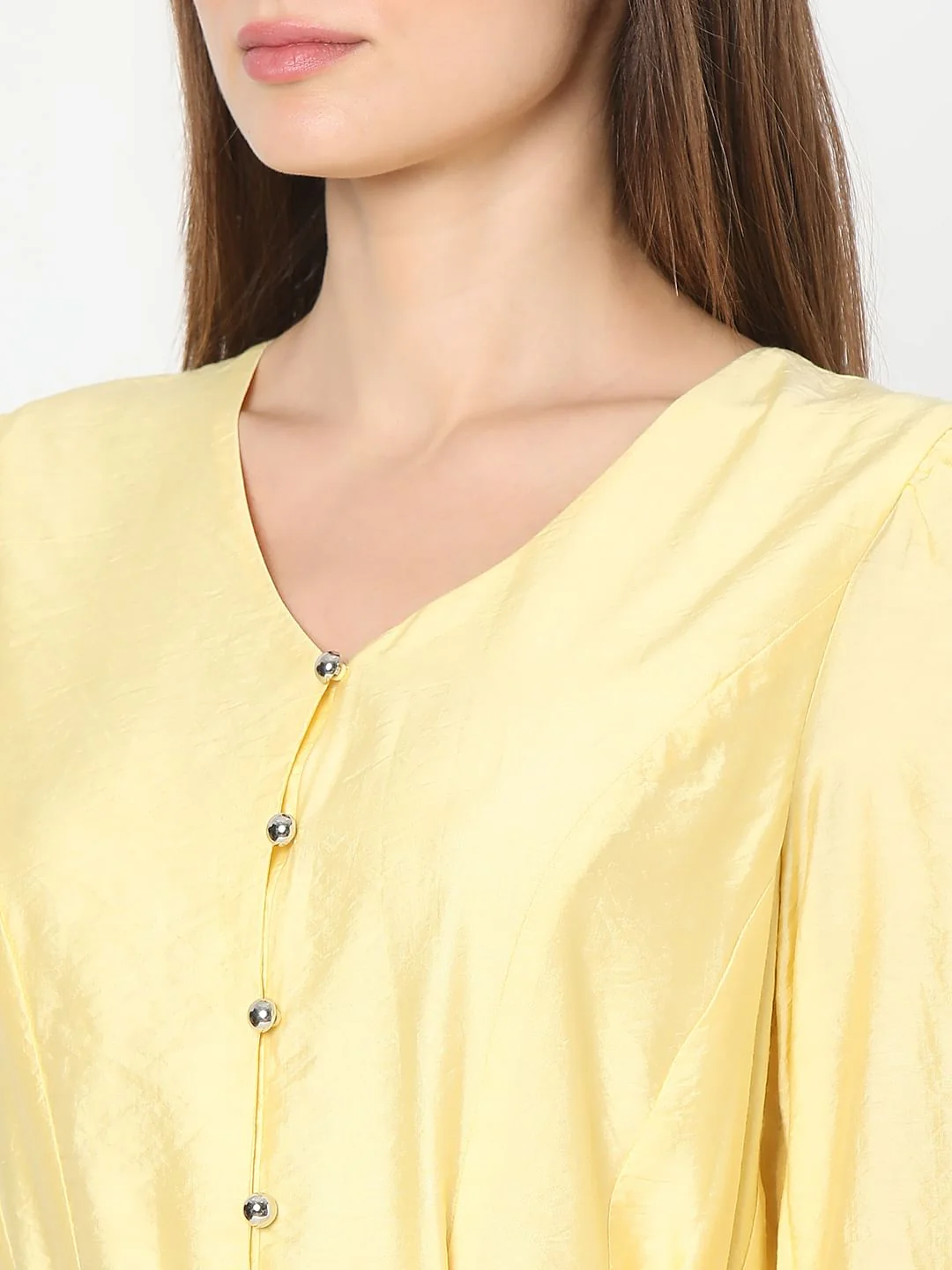 Yellow Fit & Flare Mini Dress - Image 8