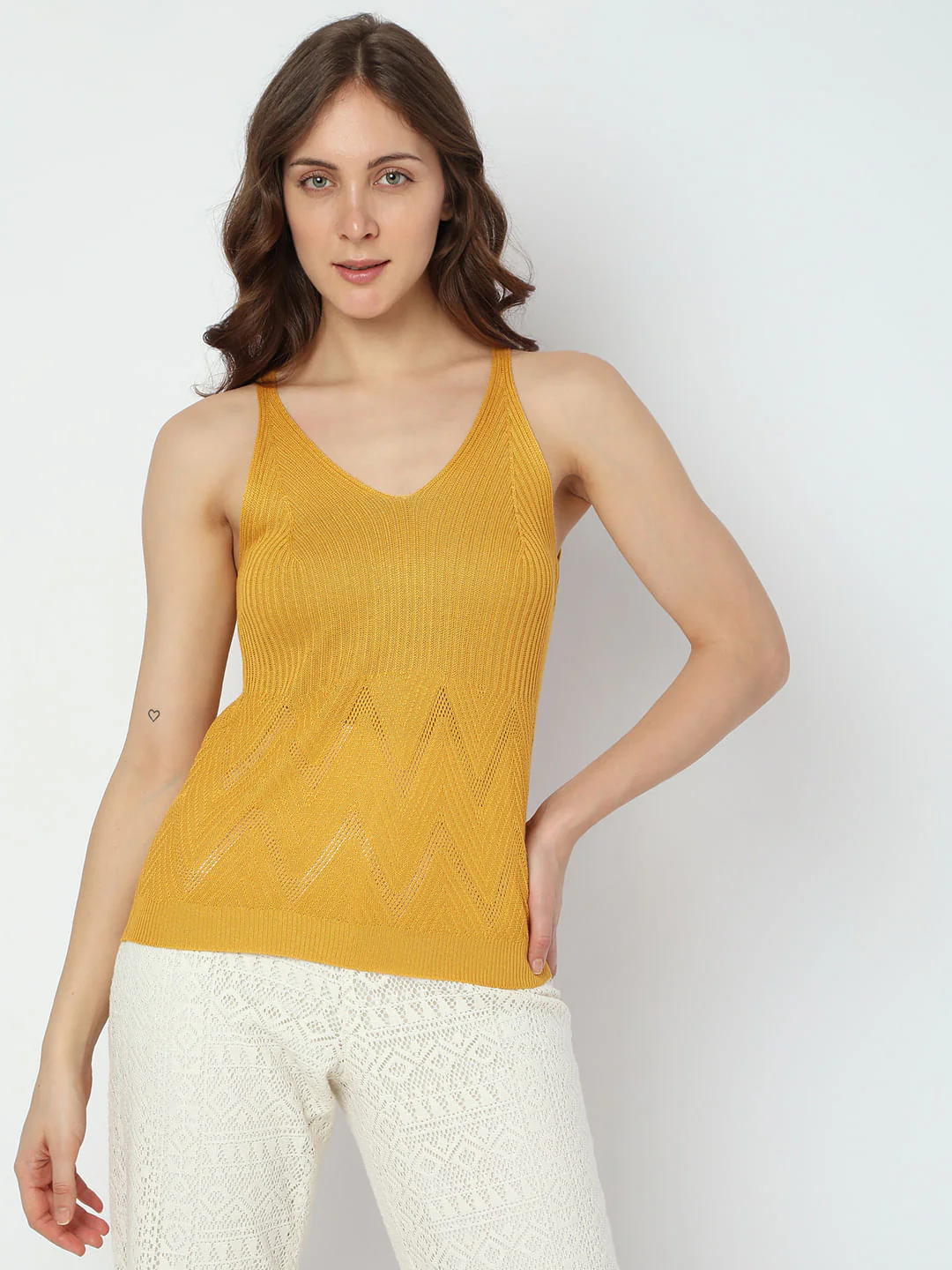 Yellow Flatknit Top - Image 2