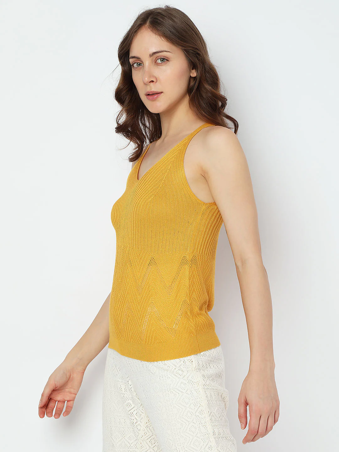 Yellow Flatknit Top - Image 3