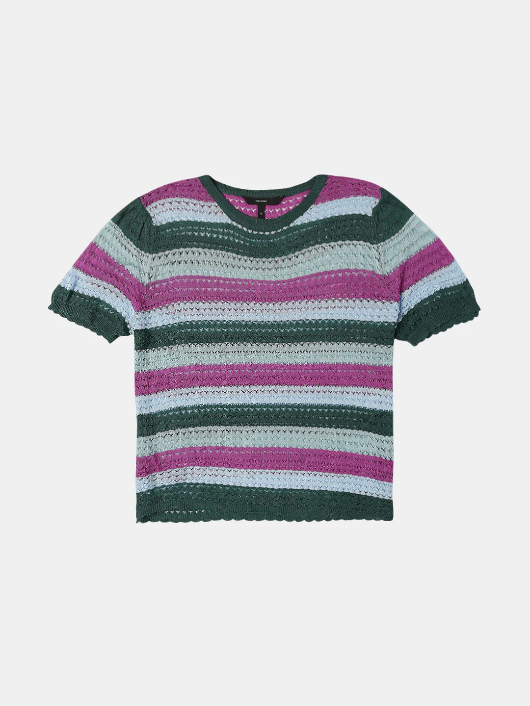 Dark Green Colourblocked Knit Top - Image 7