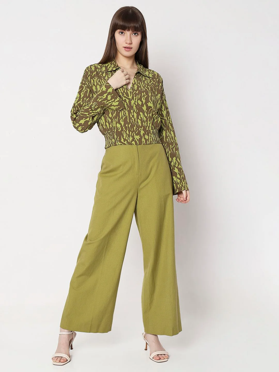 Green Animal Print Cropped Top - Image 5
