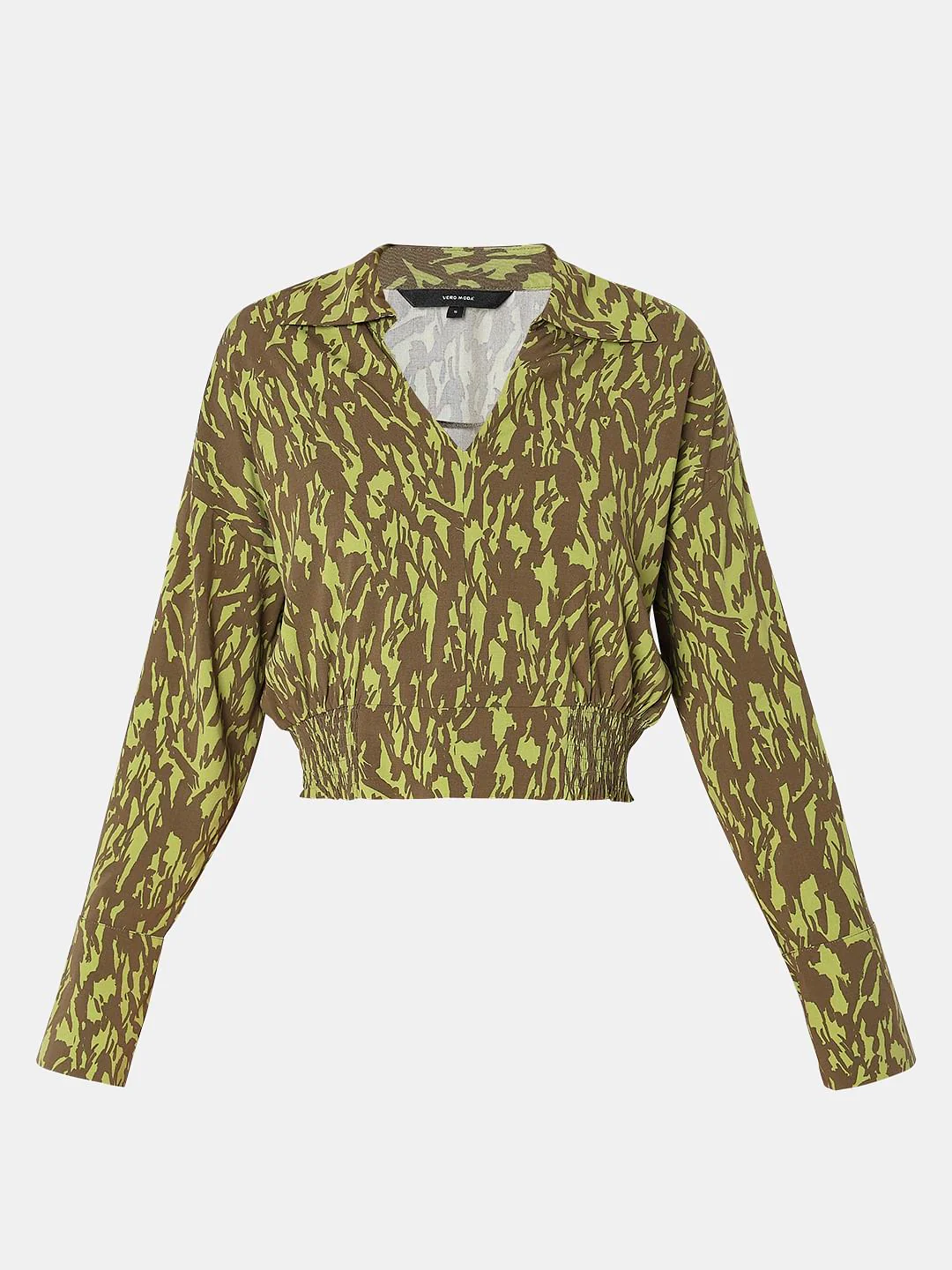 Green Animal Print Cropped Top - Image 7