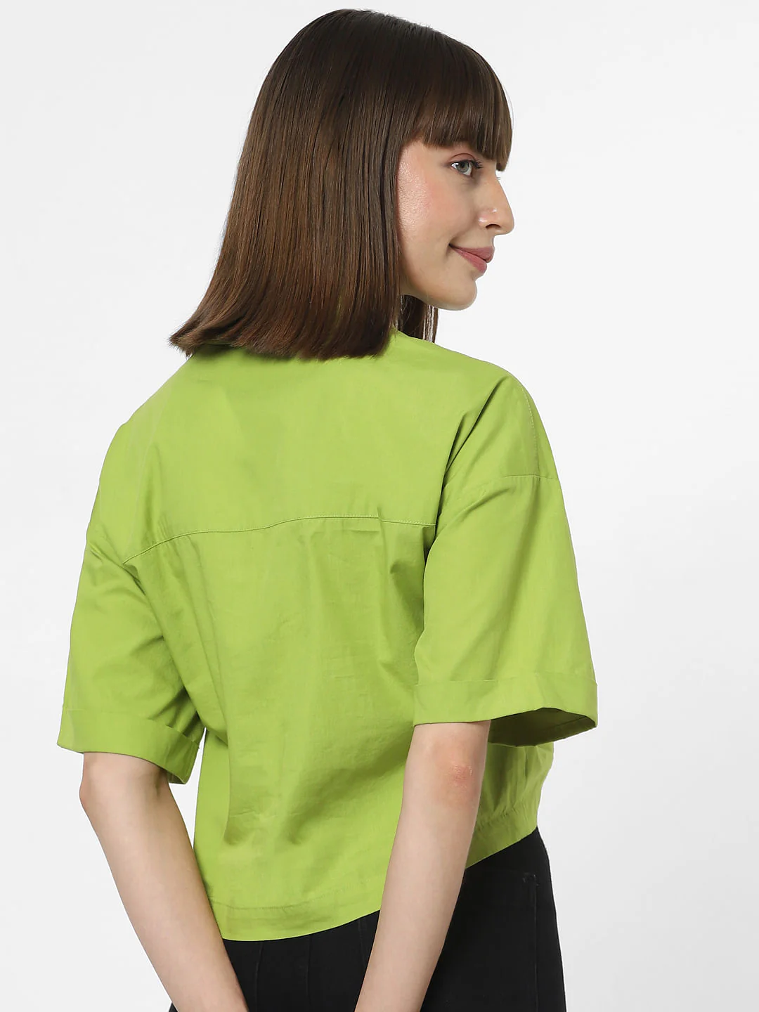Green Cropped Shirt - Image 4