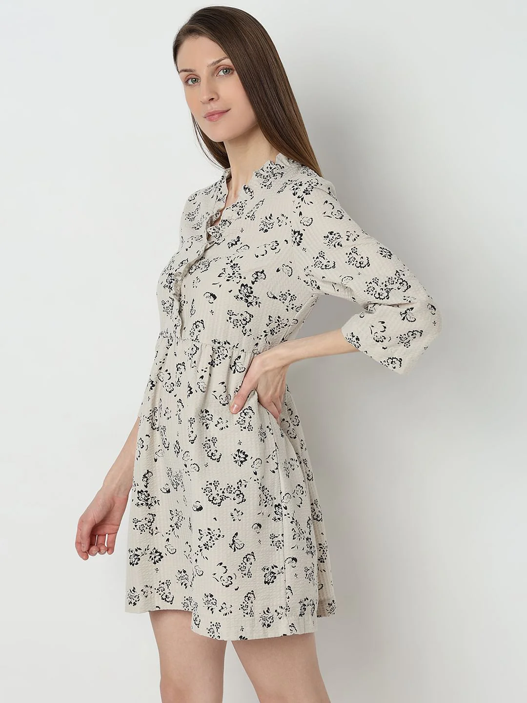 Light Beige Printed Shirt - Image 3