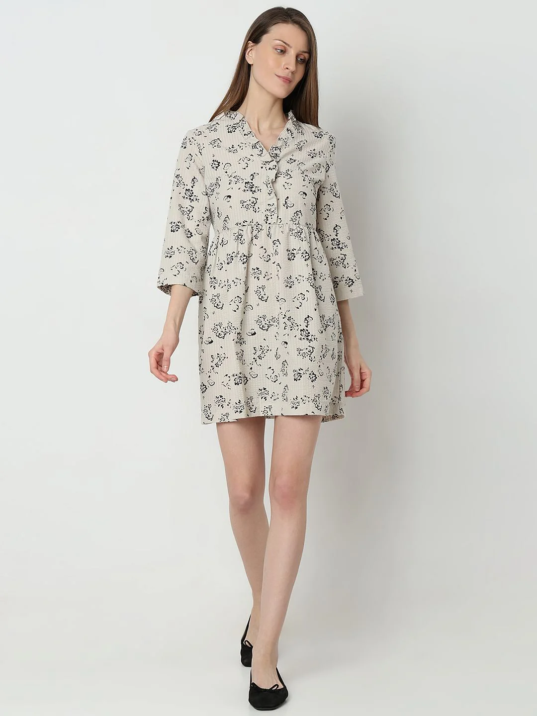 Light Beige Printed Shirt - Image 5