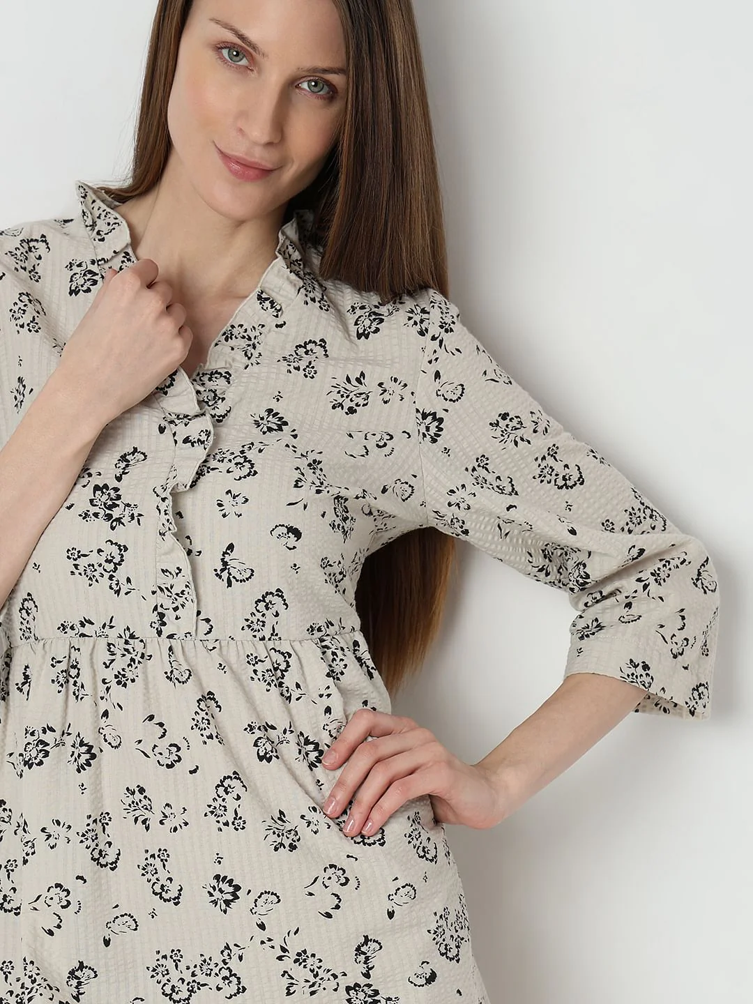 Light Beige Printed Shirt - Image 6