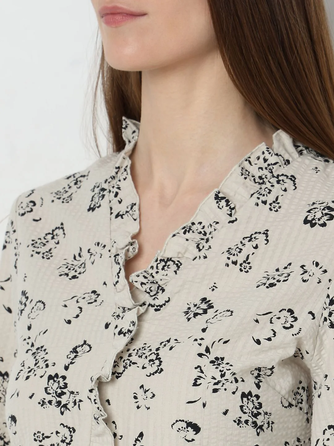 Light Beige Printed Shirt - Image 8