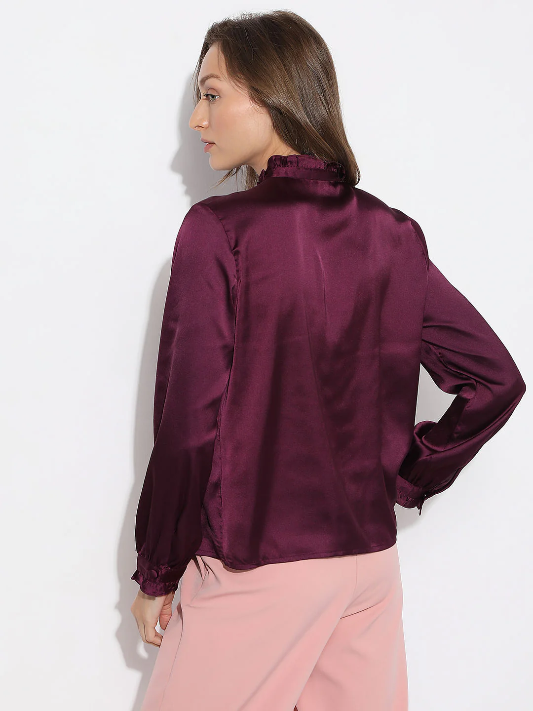 Dark Purple Satin Top - Image 4