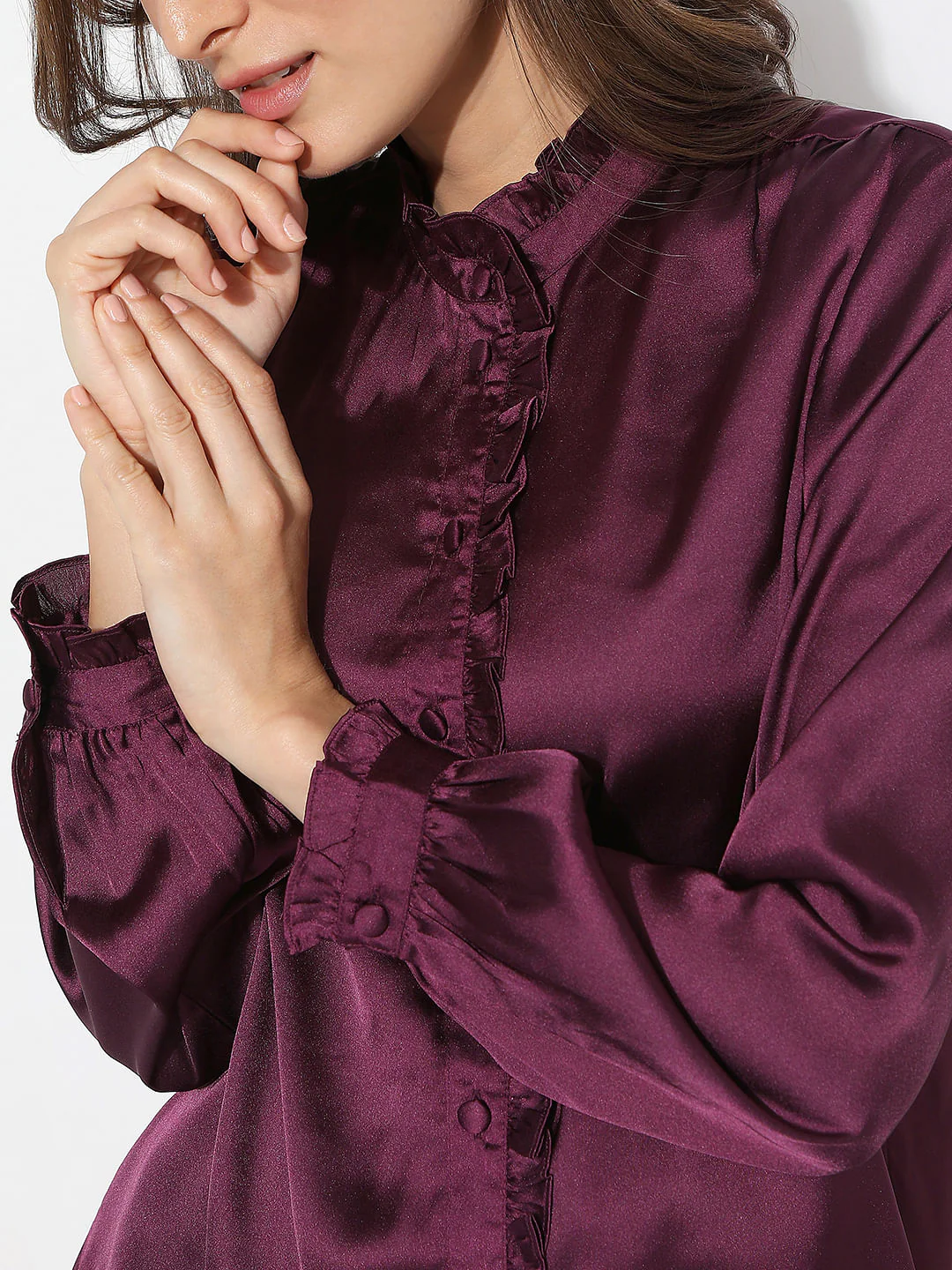 Dark Purple Satin Top - Image 6