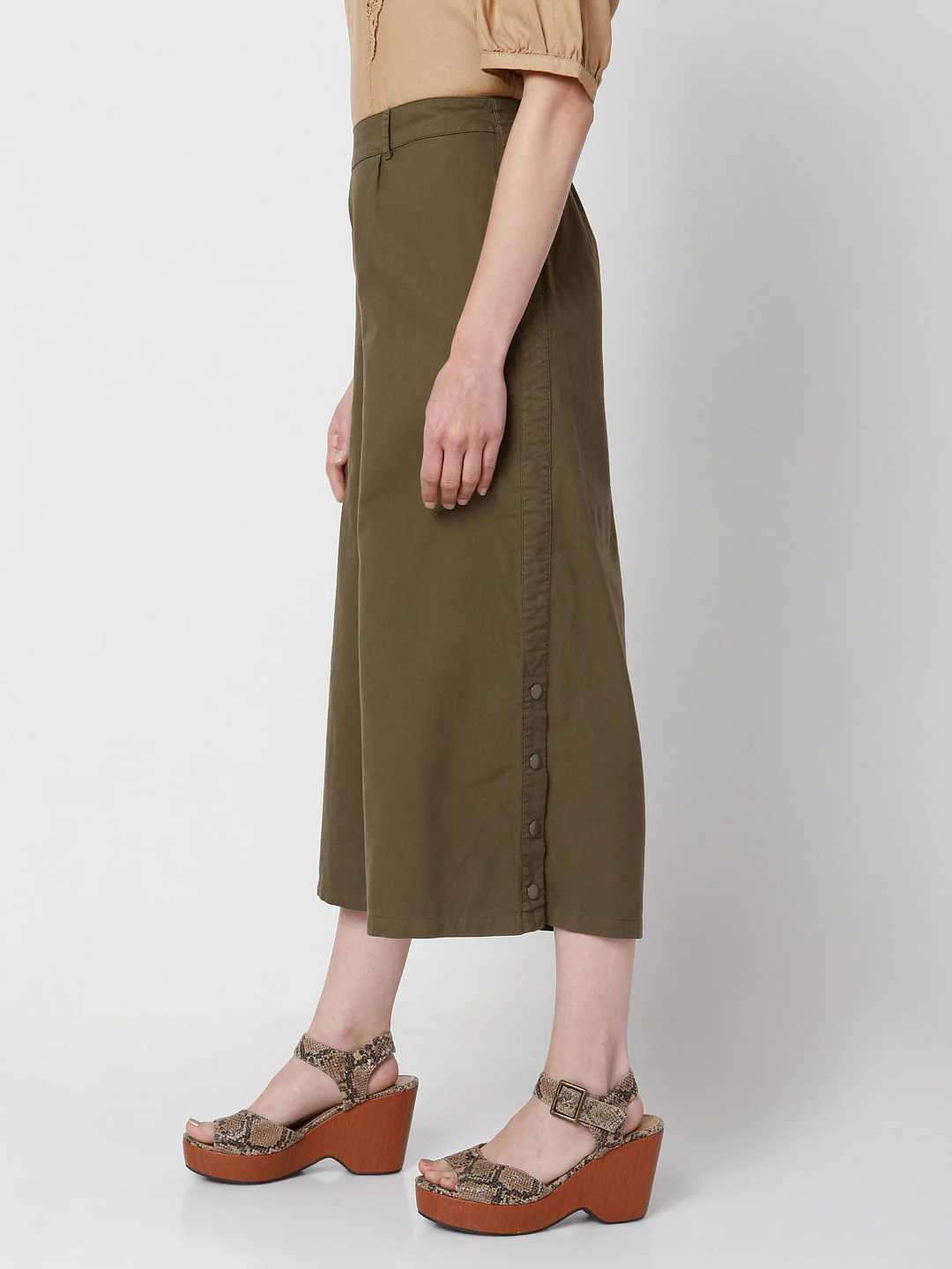 Green Wide Leg Pants - Image 3
