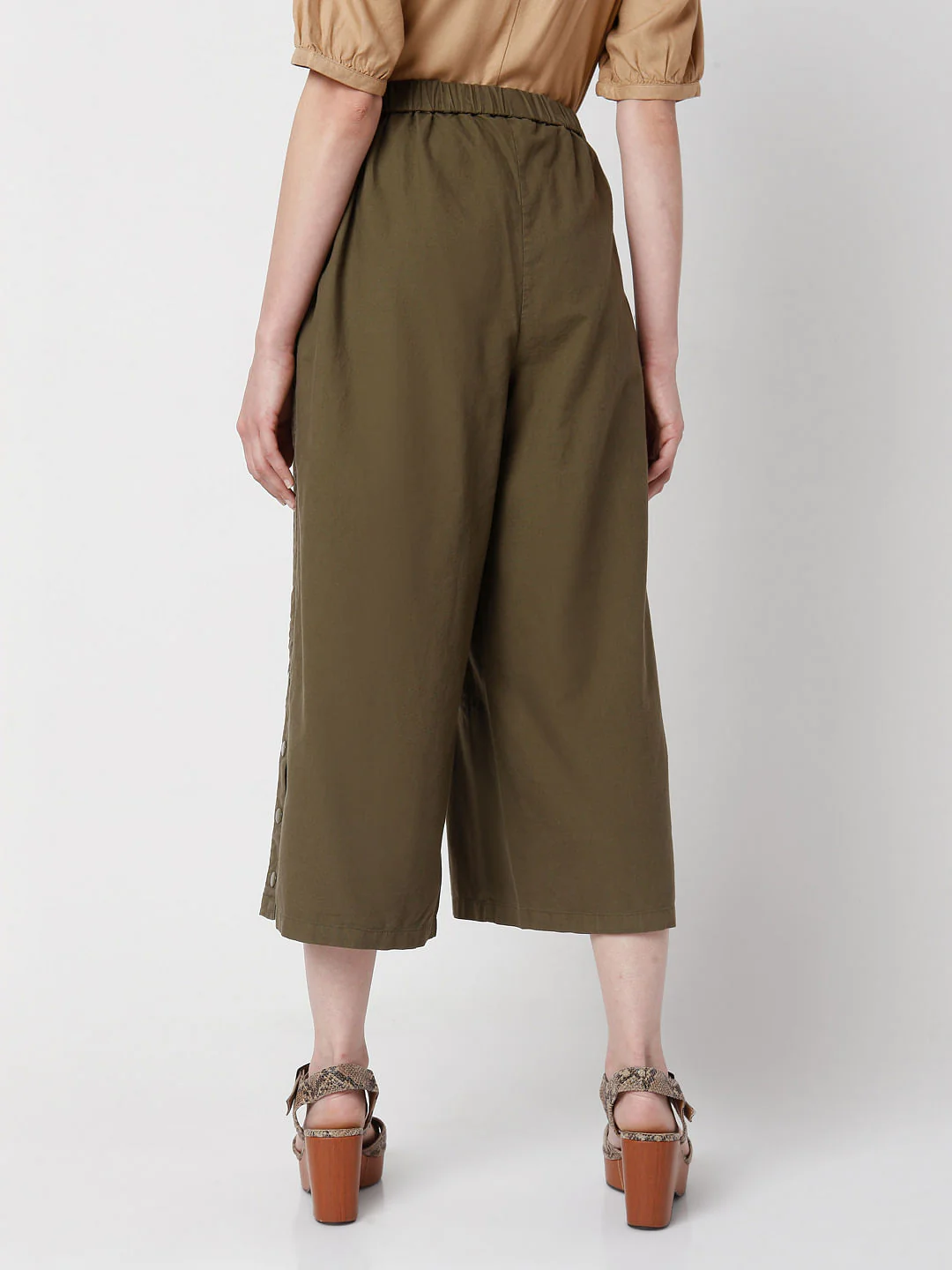 Green Wide Leg Pants - Image 4