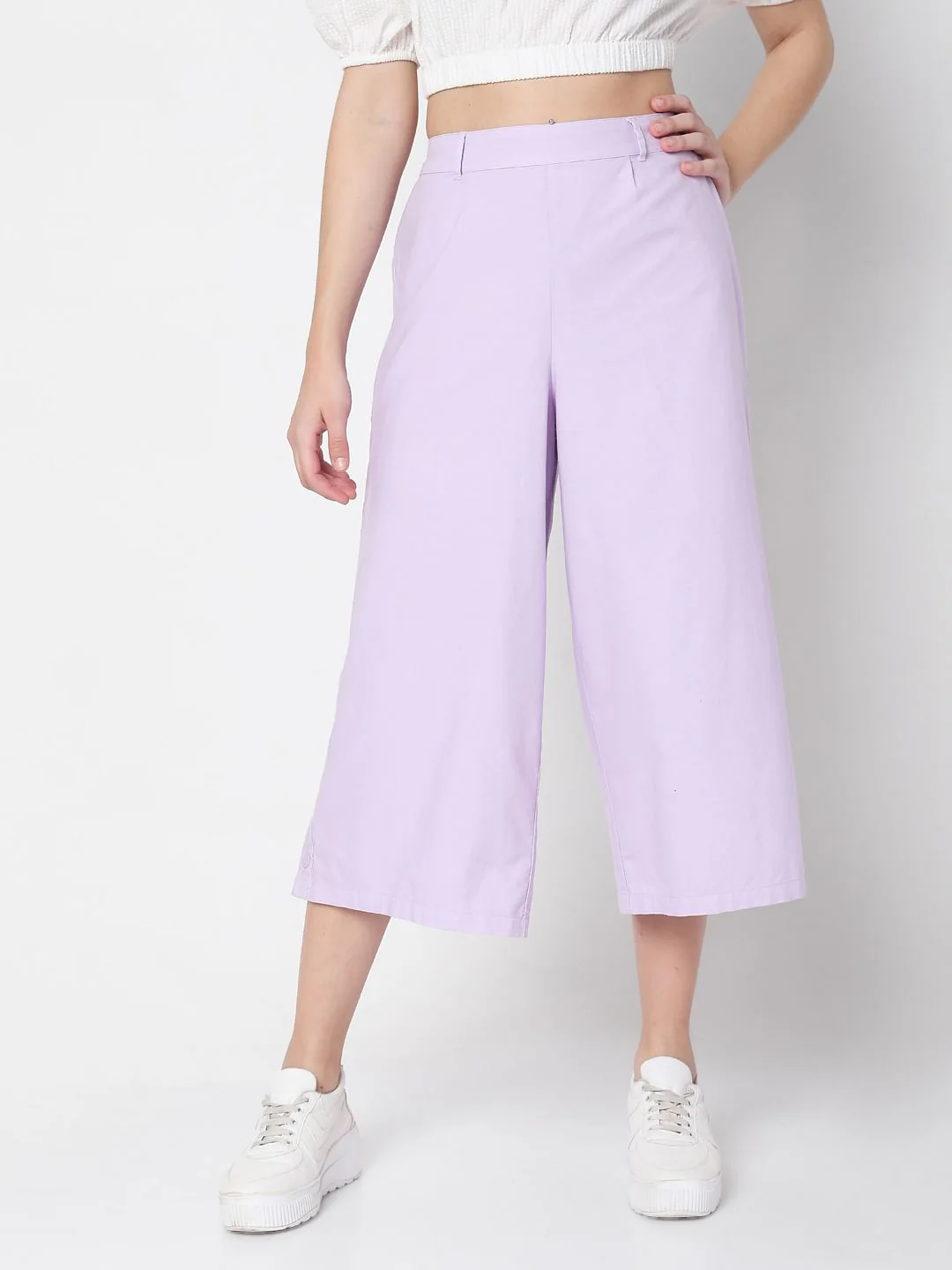 Purple Wide Leg Pants - Image 2