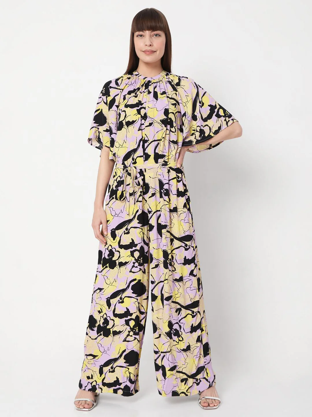 Lavender Floral Jumpsuit - Image 2