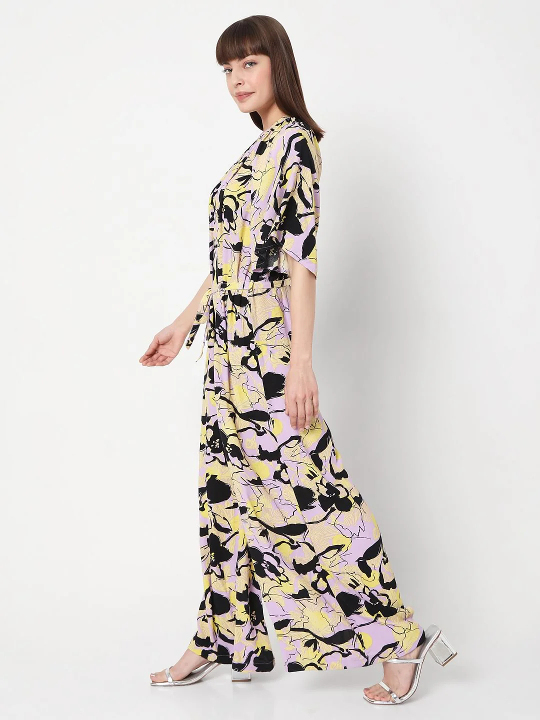 Lavender Floral Jumpsuit - Image 3