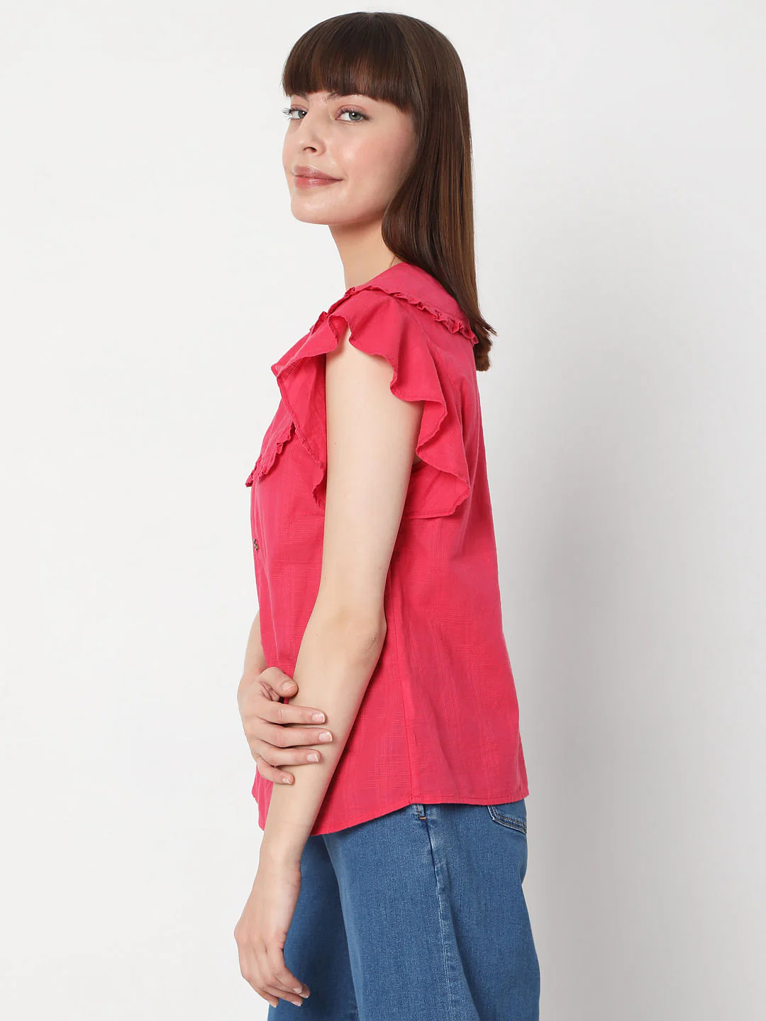 Pink Peter Pan Collar Top - Image 3
