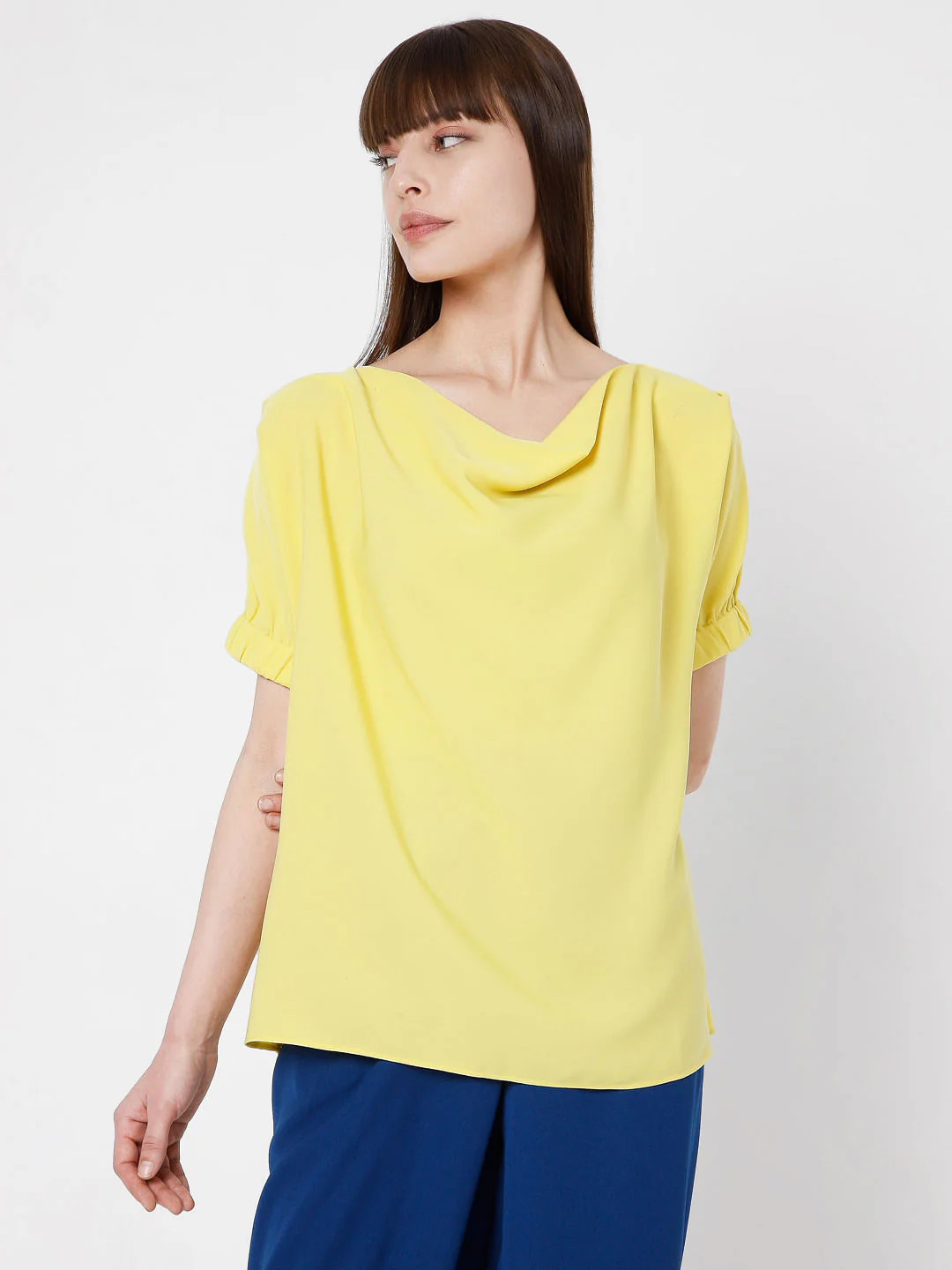 Yellow Cowl Neck Top - Image 2